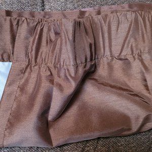 4 Dark Brown Lined Valances 55x18 Home Brand